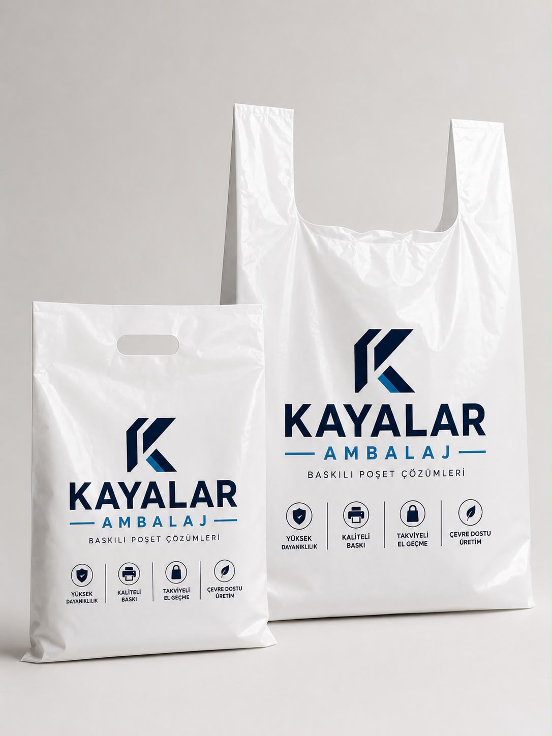 Baskılı Atlet ve El Geçme Mağaza Poşeti